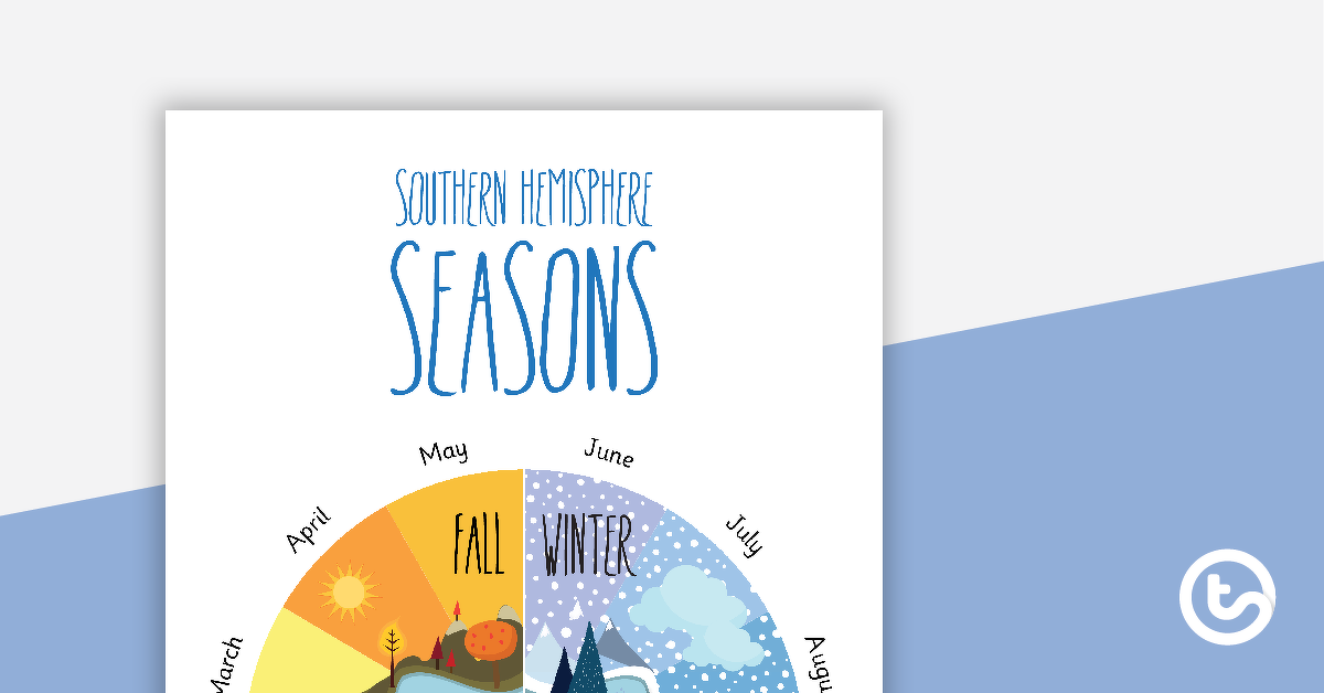 预览南半球季节的图像 - 教学资源