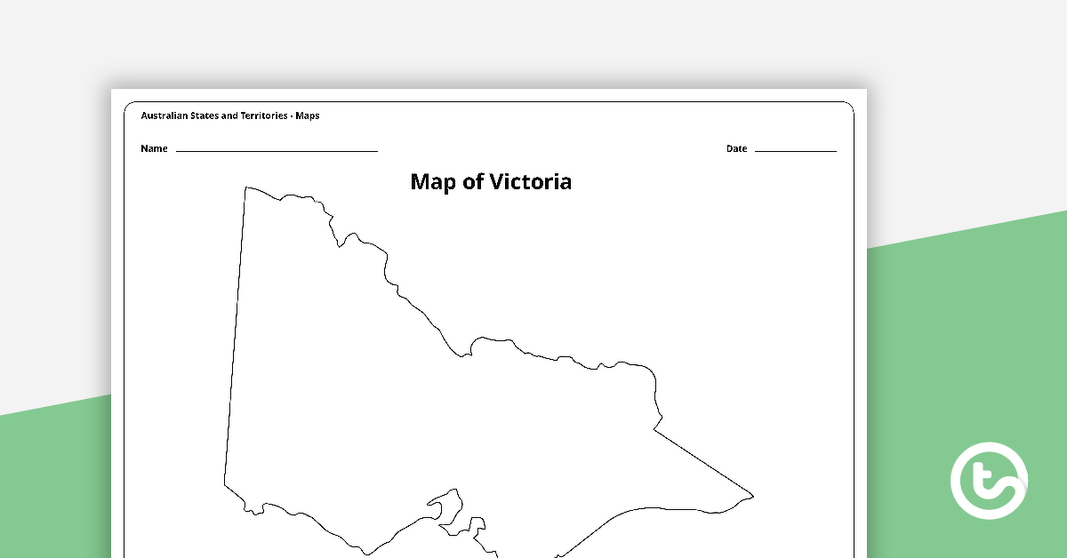 维多利亚地图模板预览图像——教学资源