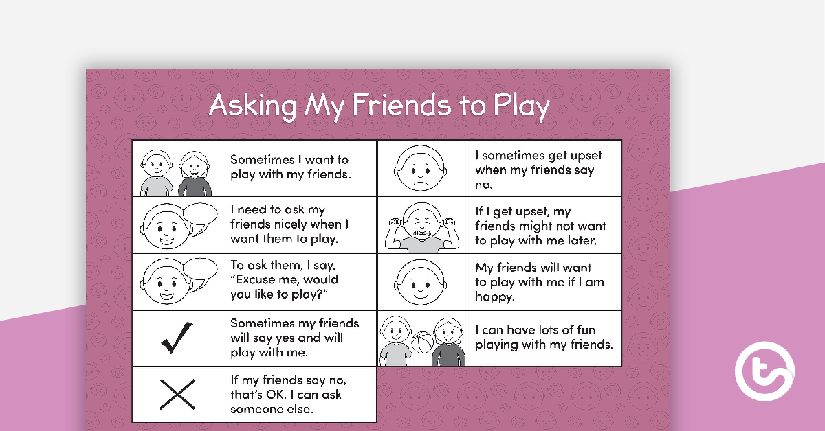 Preview image for Social Stories - Asking My Friends to Play - teaching resource