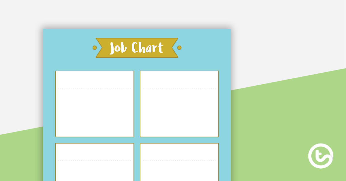Preview image for Lush Leaves Blue - Job Chart - teaching resource
