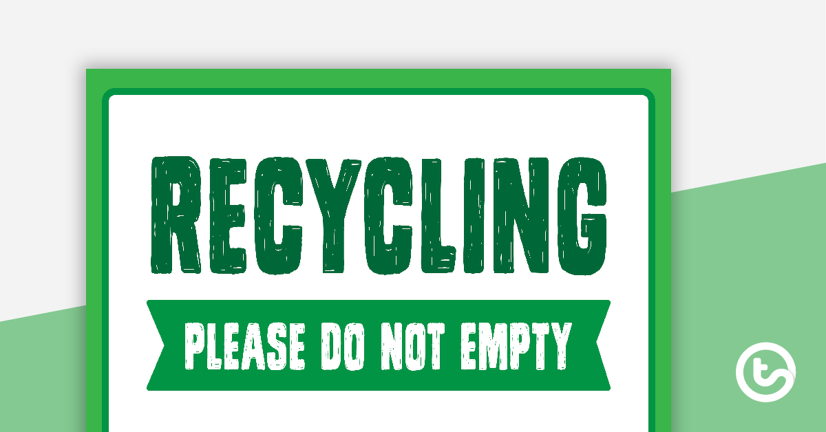 预览图像一般废物，回收，软塑料和堆肥海报-教学资源