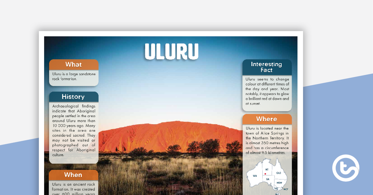 Preview image for Uluru Poster - teaching resource