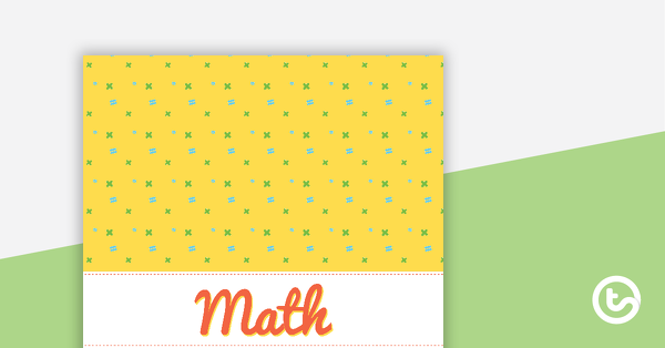 Preview image for Math Pattern - Classroom Theme Pack - teaching resource
