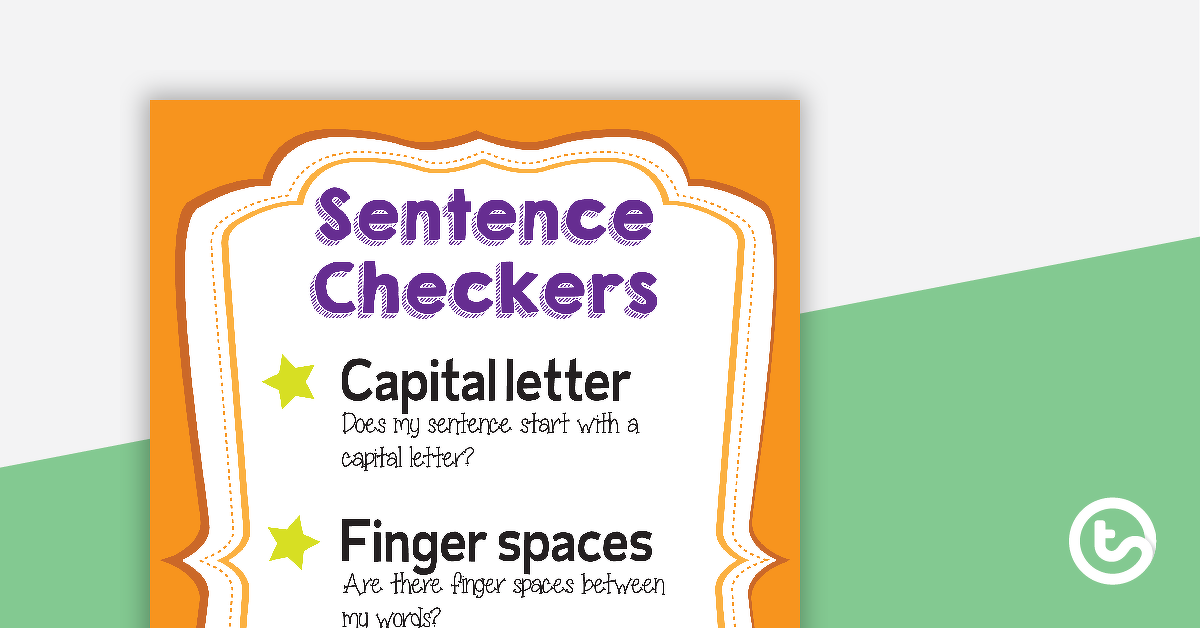 Preview image for Sentence Checkers Poster and Checklist - teaching resource