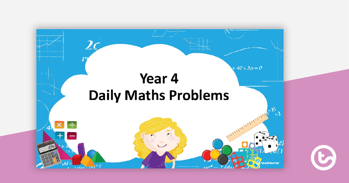 Preview image for Daily Maths Problems - Year 4 - teaching resource