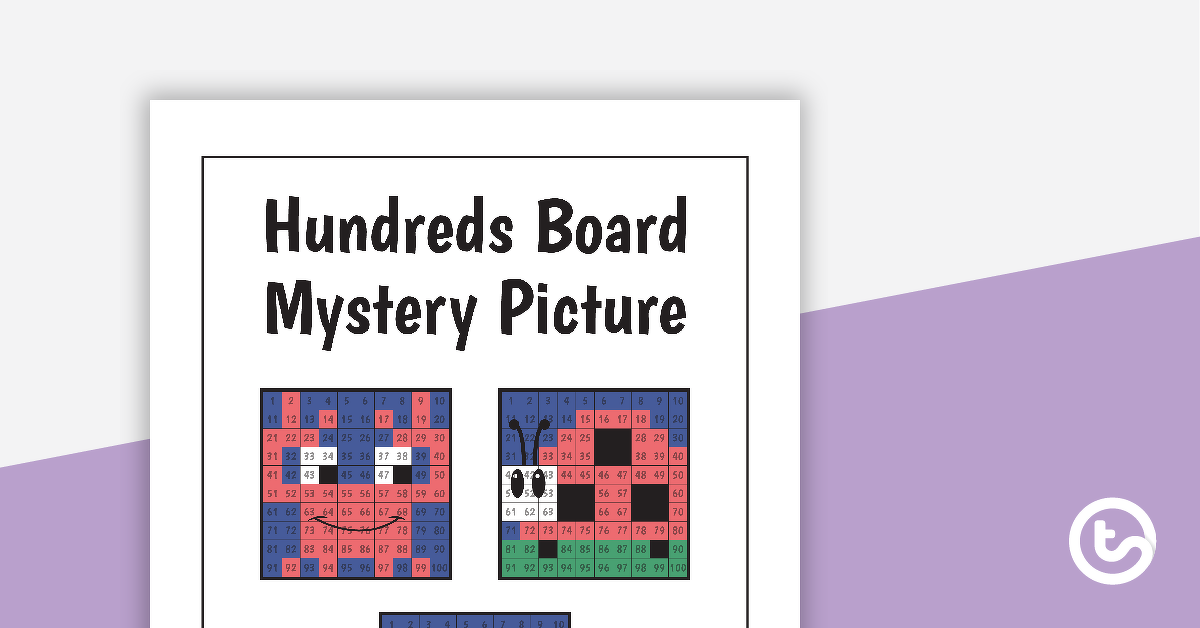 图像of Hundreds Board Mystery Picture Task Cards