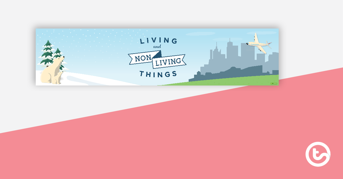 Preview image for Living and Non-Living Things Display Banner - teaching resource