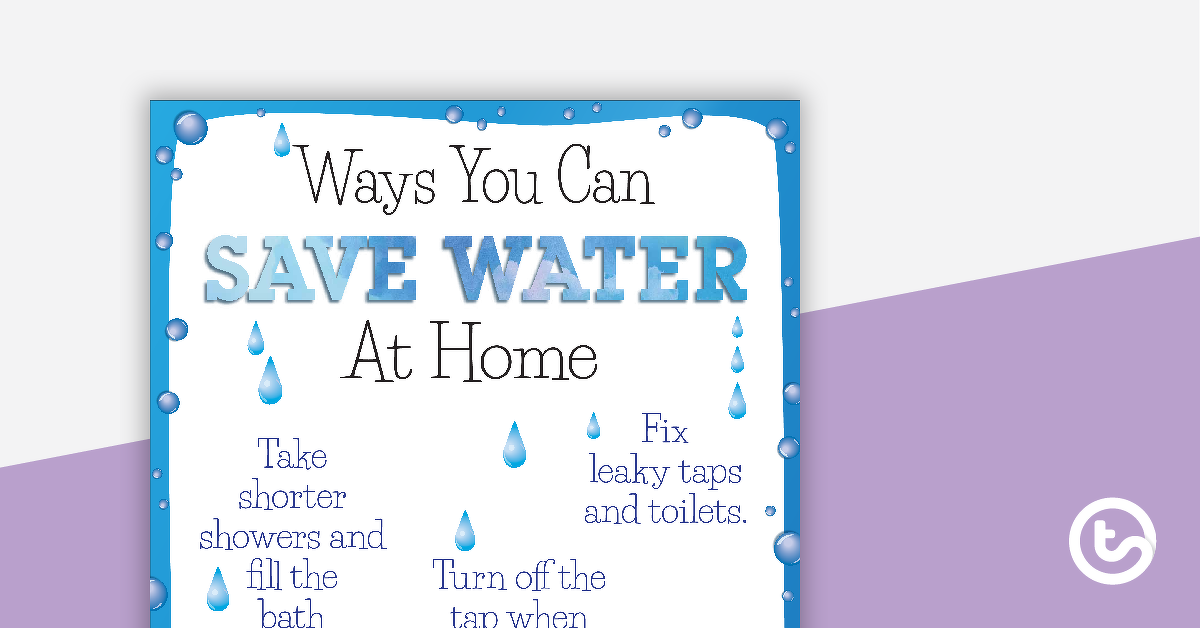 Preview image for Saving Water - Fact Sheet and Worksheet - teaching resource