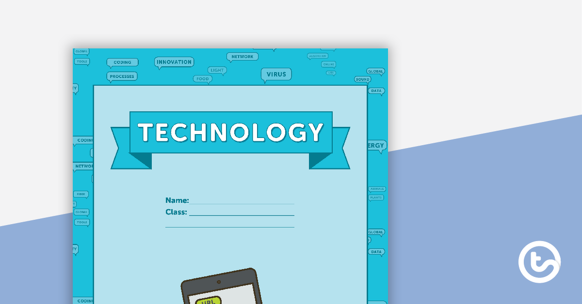 Preview image for Technology - Vocabulary Themed Title Page and Personal Vocabulary Sheet - teaching resource