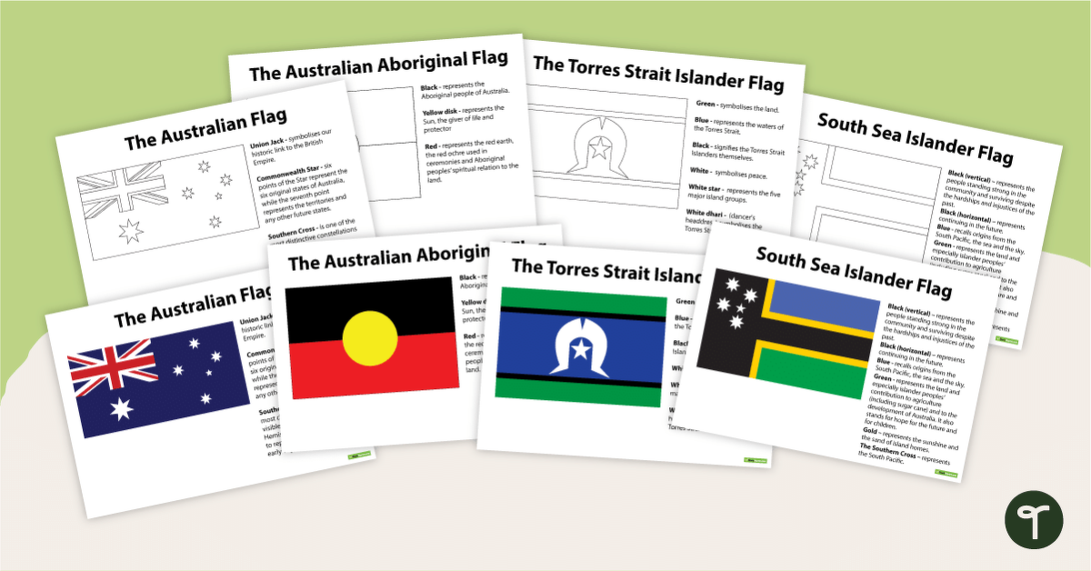 澳大利亚旗帜的预览图像 - 教学资源