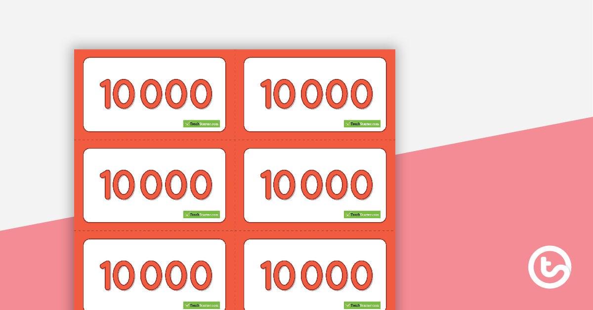 Image of Place Value Cards - 10 000, 1000, 100, 10, 1