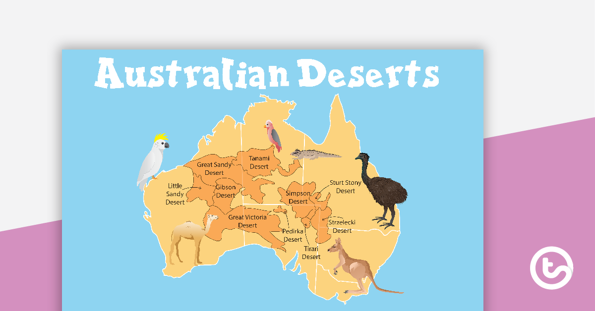 澳大利亚沙漠地图预览图像——教学资源