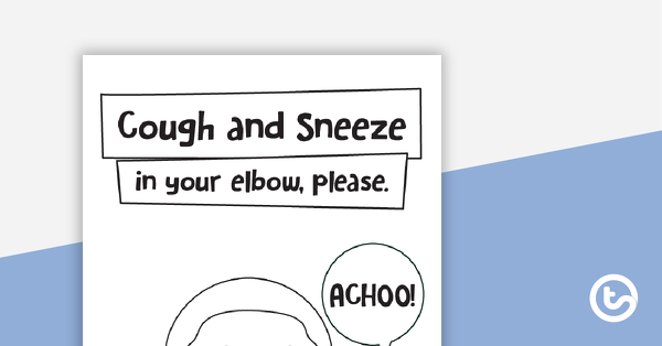 卫生海报的缩略图-打喷嚏和咳嗽-教学资源