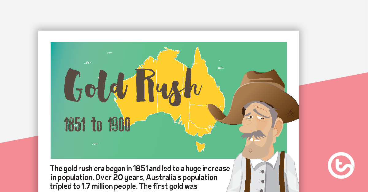 预览图像对澳大利亚淘金热——移民的海报——教学资源