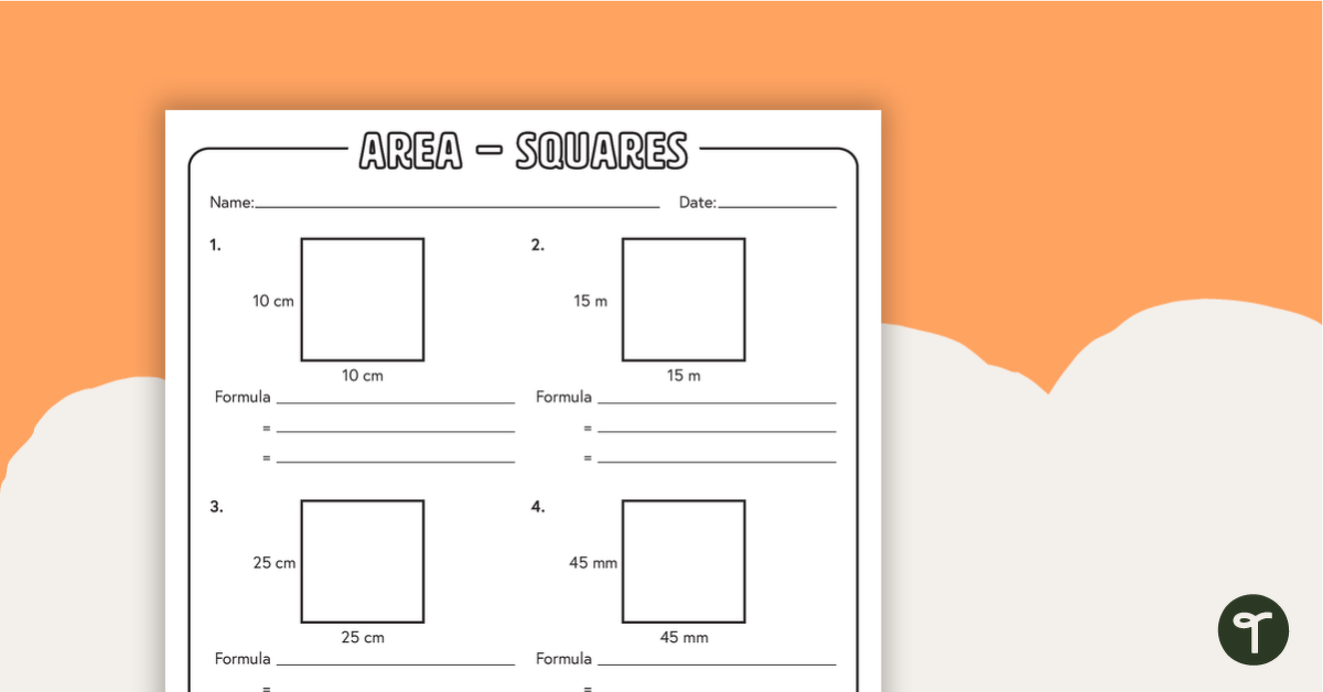 area worksheets teach starter