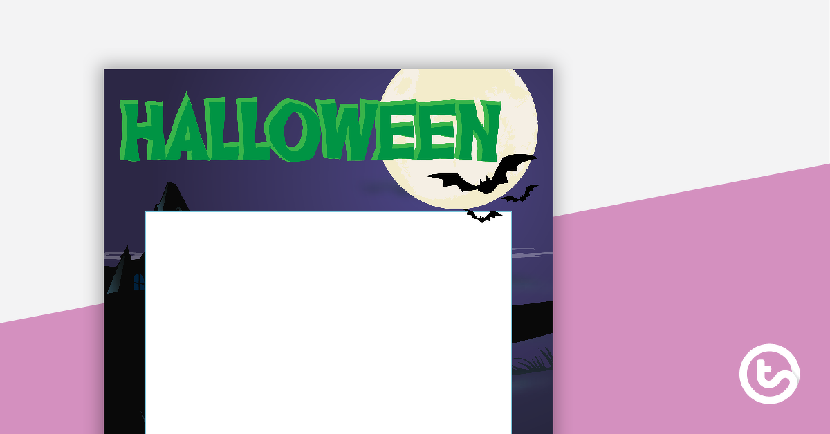 公关eview image for Halloween Page Border - teaching resource