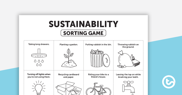 可持续性的缩略图排序游戏——教学资源