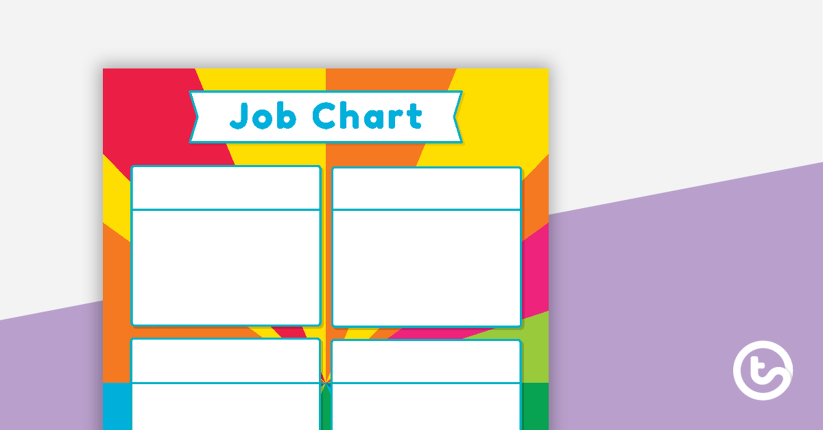 Preview image for Rainbow Starburst - Job Chart - teaching resource