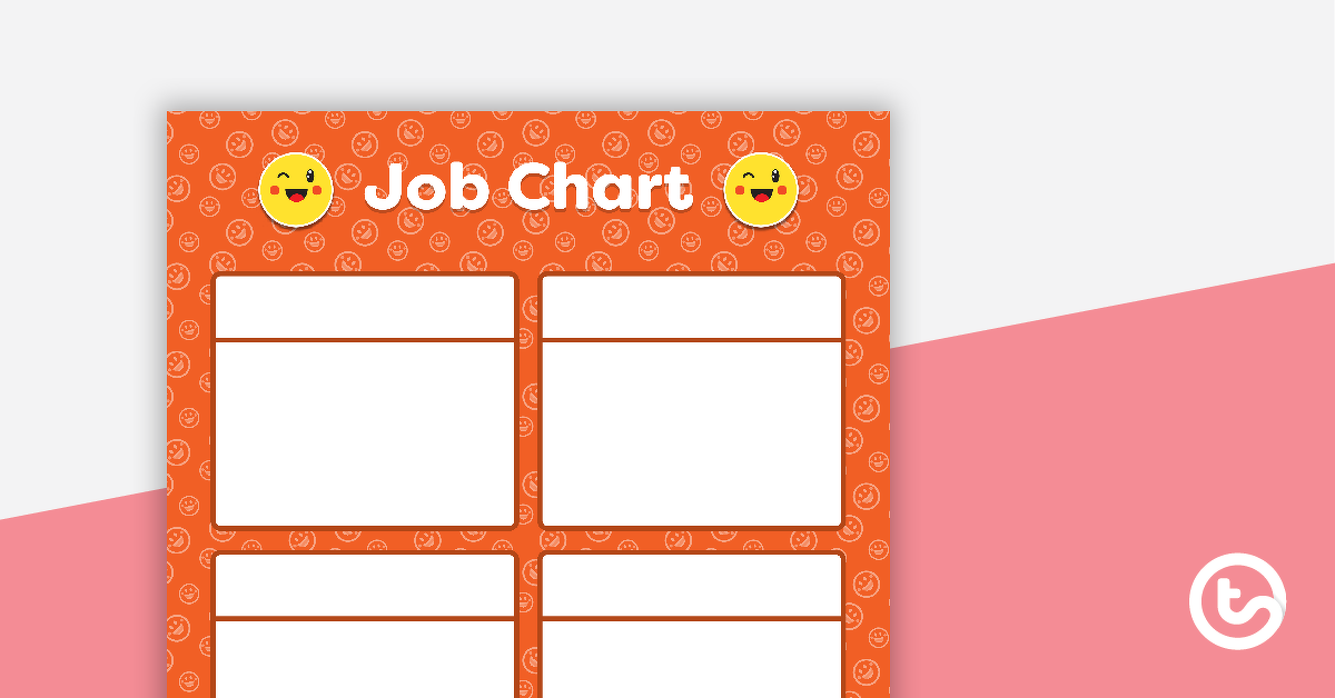 Preview image for Orange Emoji - Job Chart - teaching resource