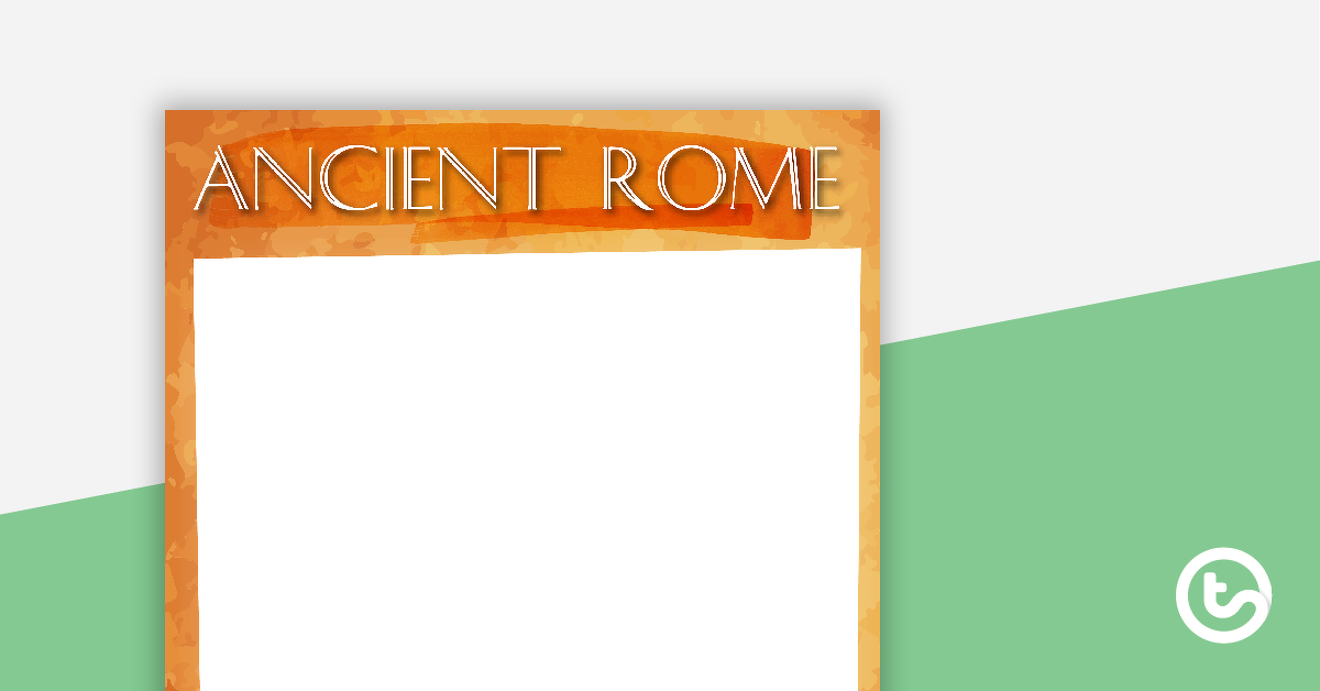 公关eview image for Ancient Rome Page Borders - teaching resource