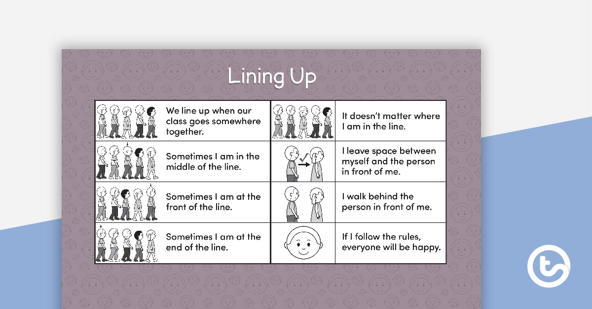 Preview image for Social Stories - Lining Up - teaching resource