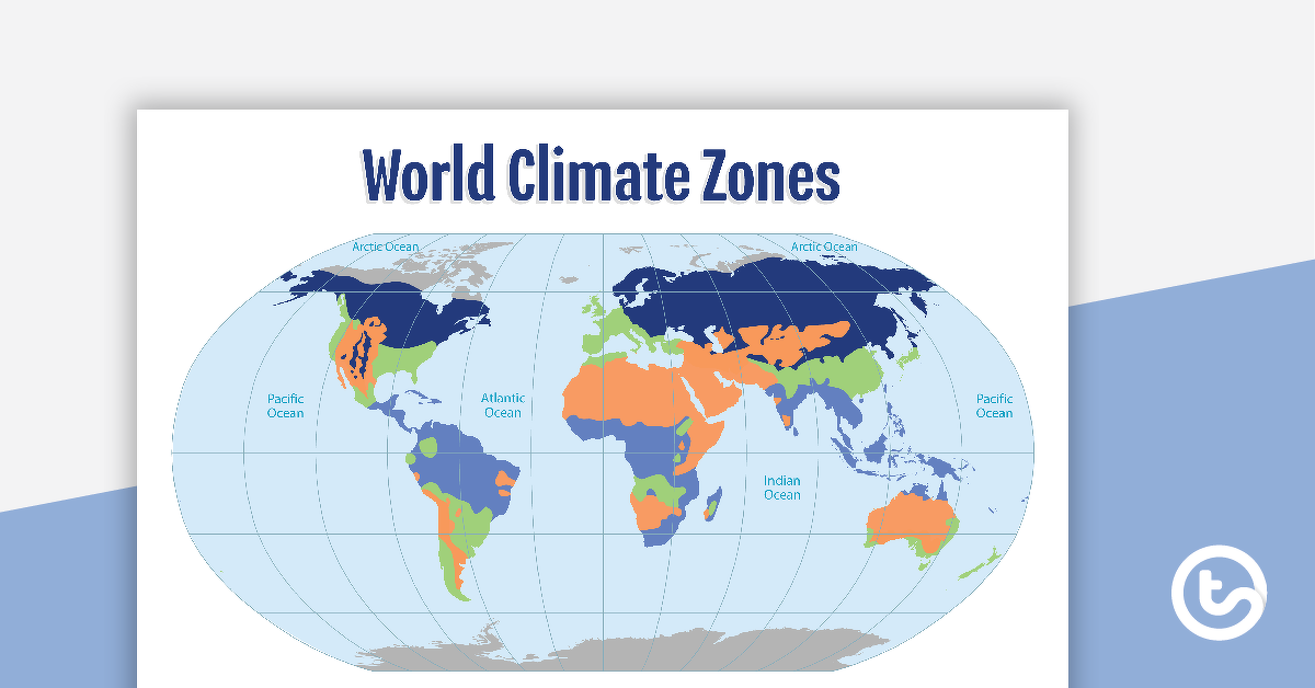 map of the world s climate zones teach starter