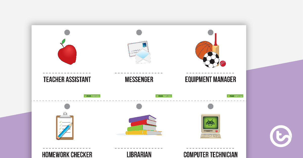 Preview image for Classroom Job Tags for Lanyard - teaching resource
