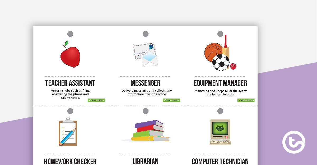 Preview image for Classroom Job Tags for Lanyard - Information - teaching resource