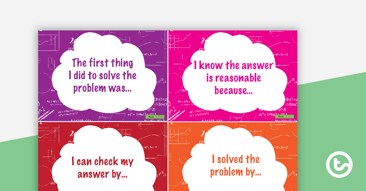 Preview image for Maths Thinking Sentence Starter Cards - teaching resource