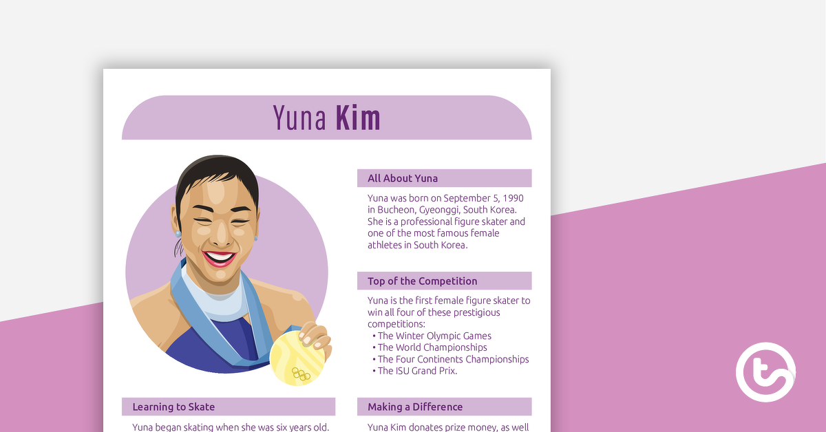 励志女人简介预览图像 -  Yuna Kim  - 教学资源