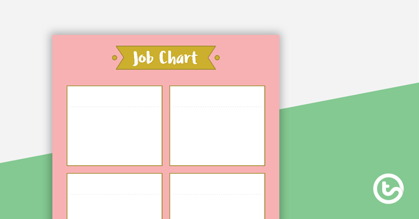 Thumbnail of Lush Leaves Pink - Job Chart - teaching resource