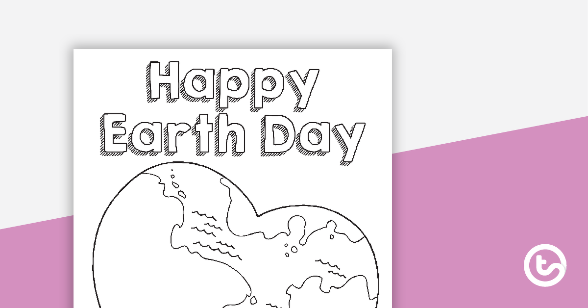 Preview image for Happy Earth Day Colouring In Sheet - teaching resource