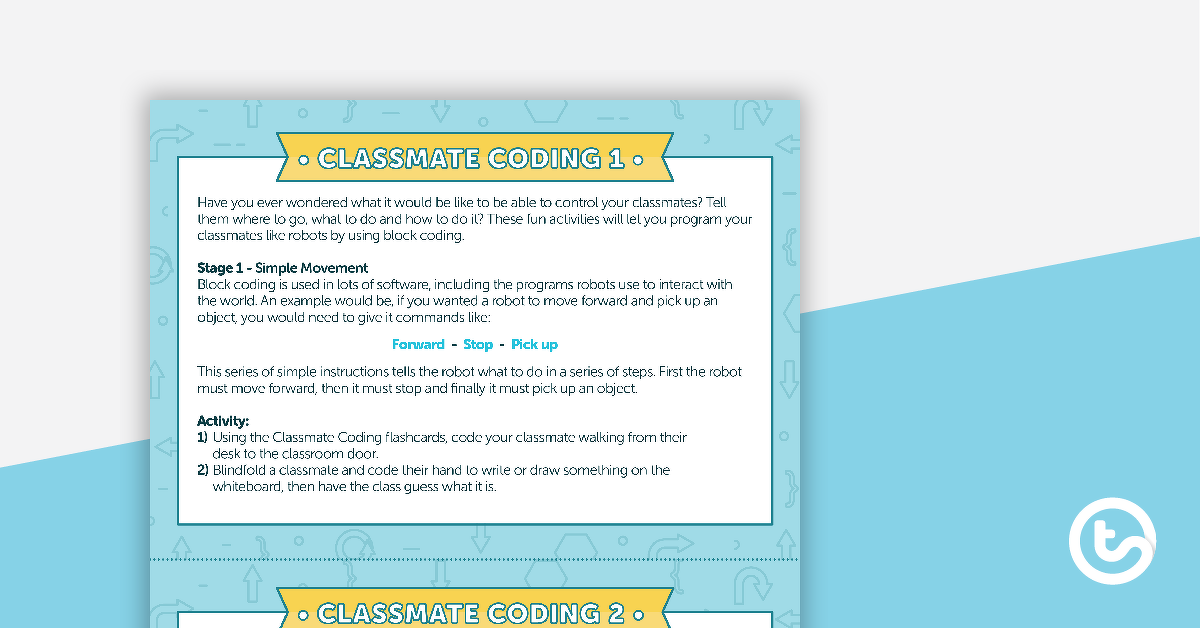 Preview image for Classmate Coding - Flashcards and Activities - teaching resource