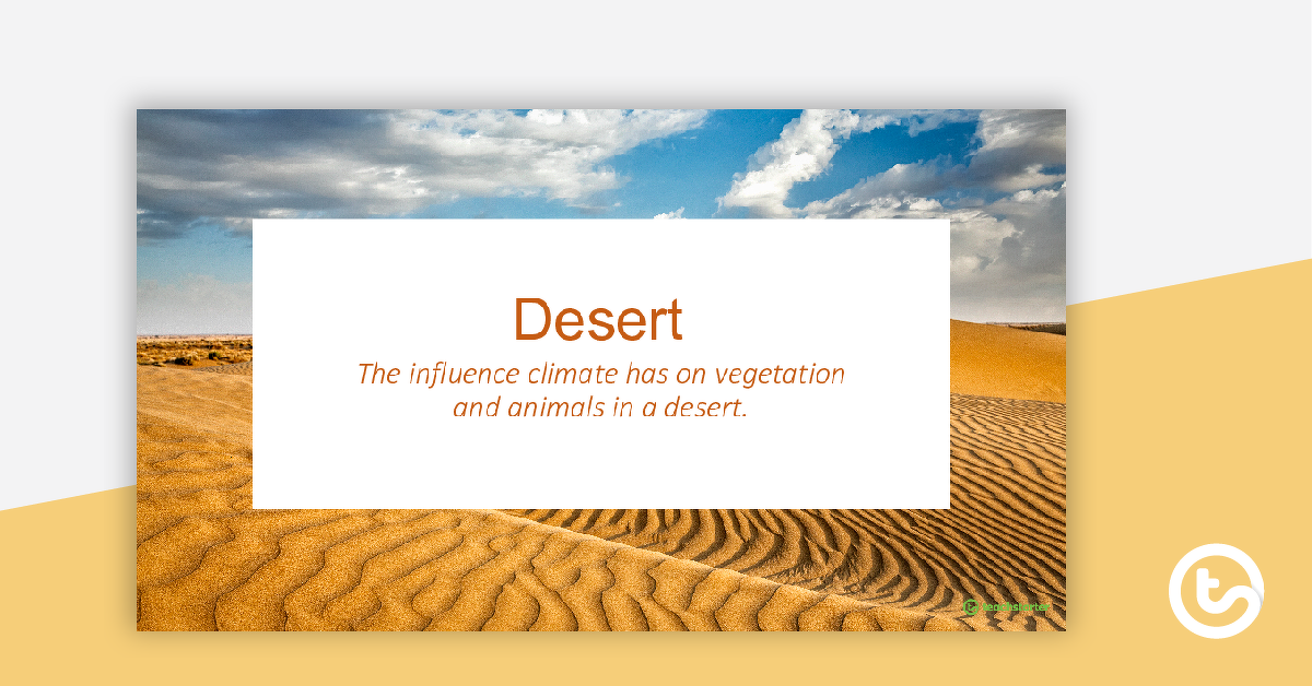 用于沙漠PowerPoint的预览图像 - 教学资源