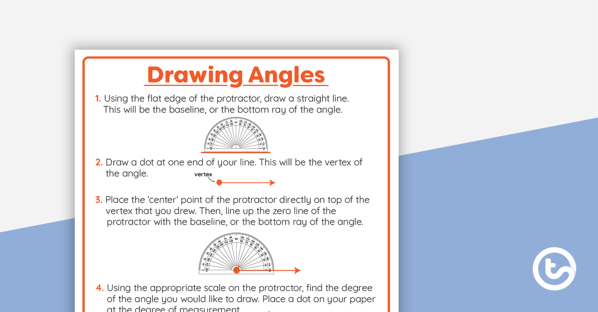 Preview image for Drawing Angles - Poster - teaching resource