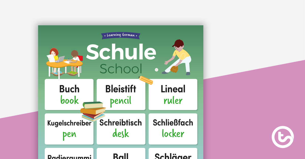 学校的预览图像 - 德语海报 - 教学资源