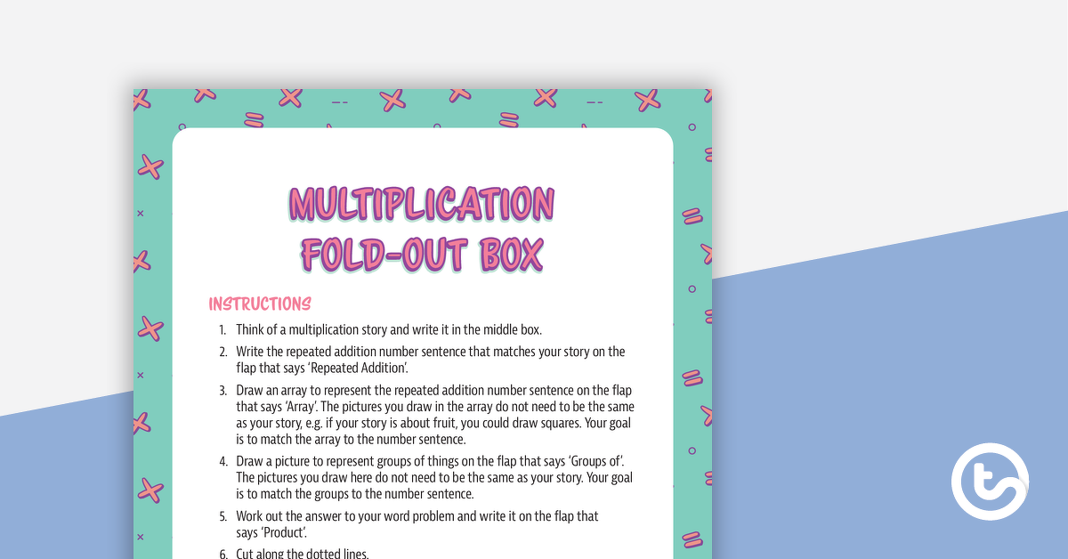 Preview image for Multiplication Fold-out Box - teaching resource