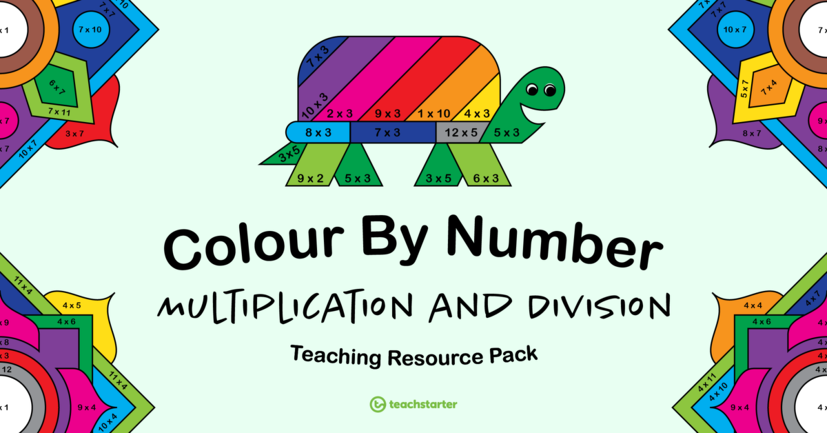 Preview image for Colour by Numbers - Multiplication and Division Teaching Resource Pack - resource pack