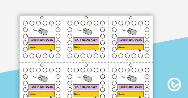 Thumbnail of Computer Hole Punch Cards - teaching resource