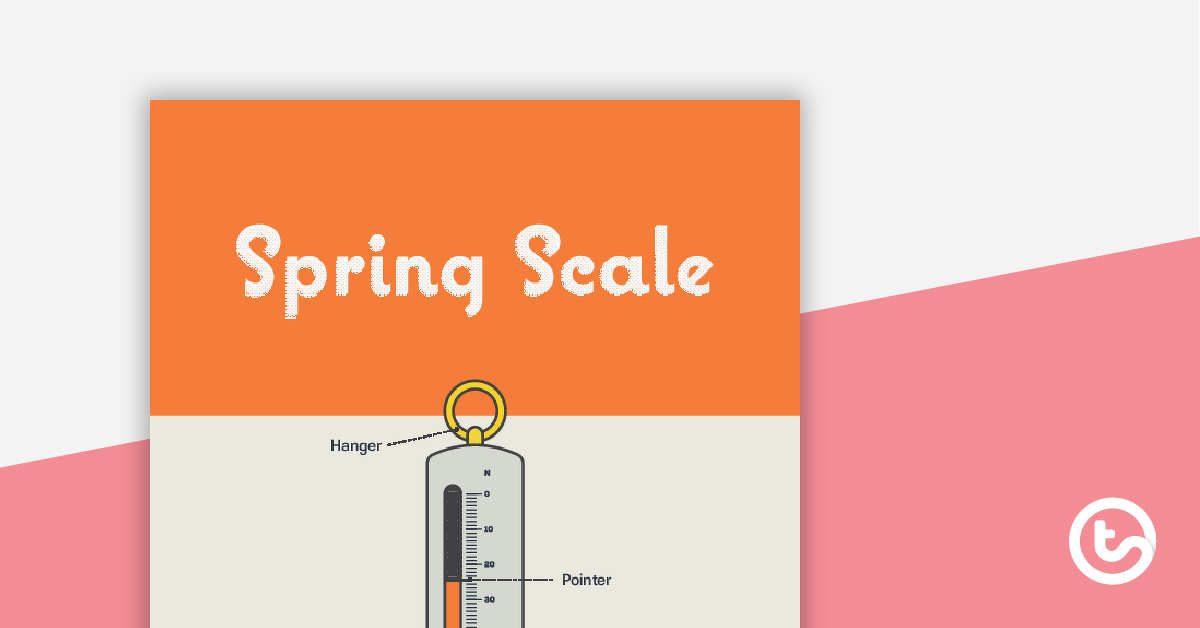 Preview image for Spring Scale Poster – Diagram with Labels - teaching resource