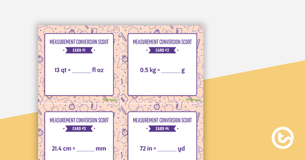 Preview image for Measurement Conversion Scoot Game - teaching resource