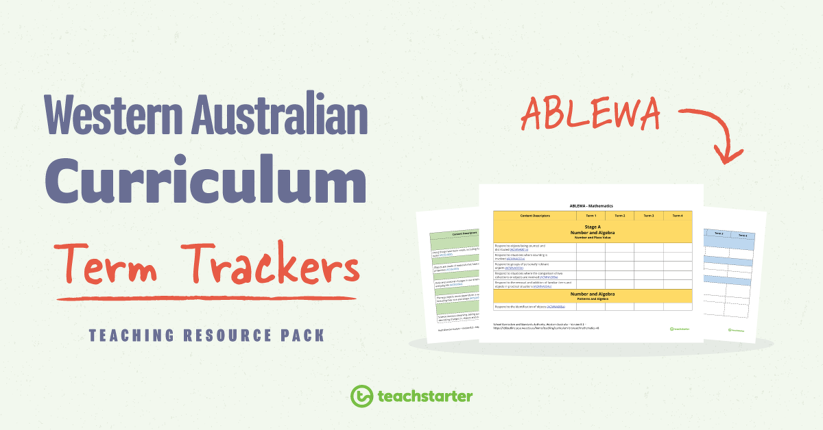 Preview image for Term Trackers Resource Pack (WA Curriculum) - ABLEWA - resource pack