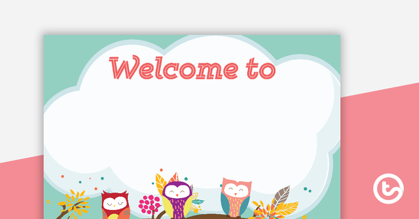 Thumbnail of Owls - Welcome Sign and Name Tags - teaching resource