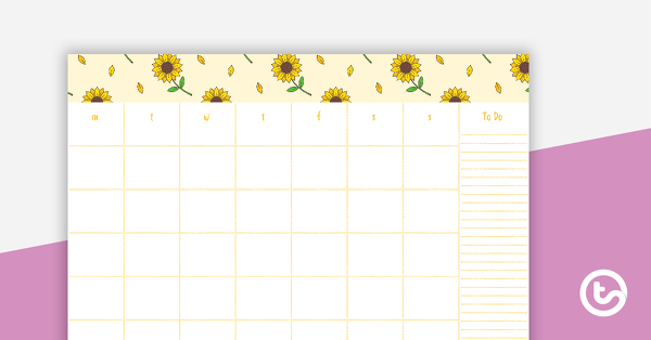 Preview image for Sunflowers – Monthly Overview - teaching resource