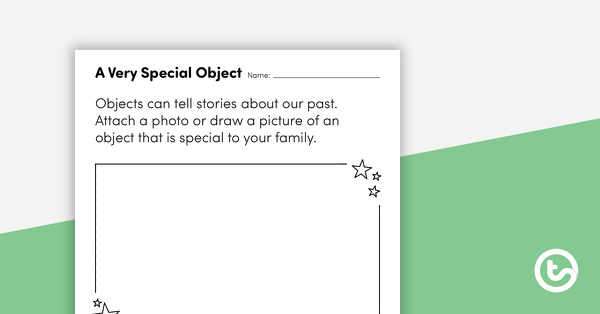 Thumbnail of A Very Special Object – Worksheet - teaching resource