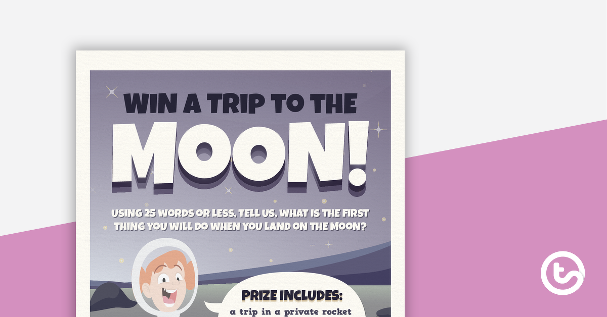 Preview image for Win a Trip to the Moon – Worksheet - teaching resource