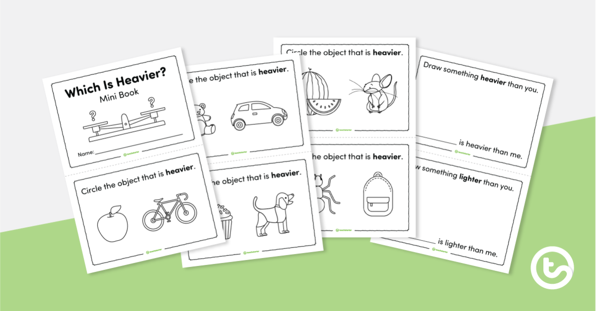 Preview image for Which Is Heavier? – Mini-Book - teaching resource