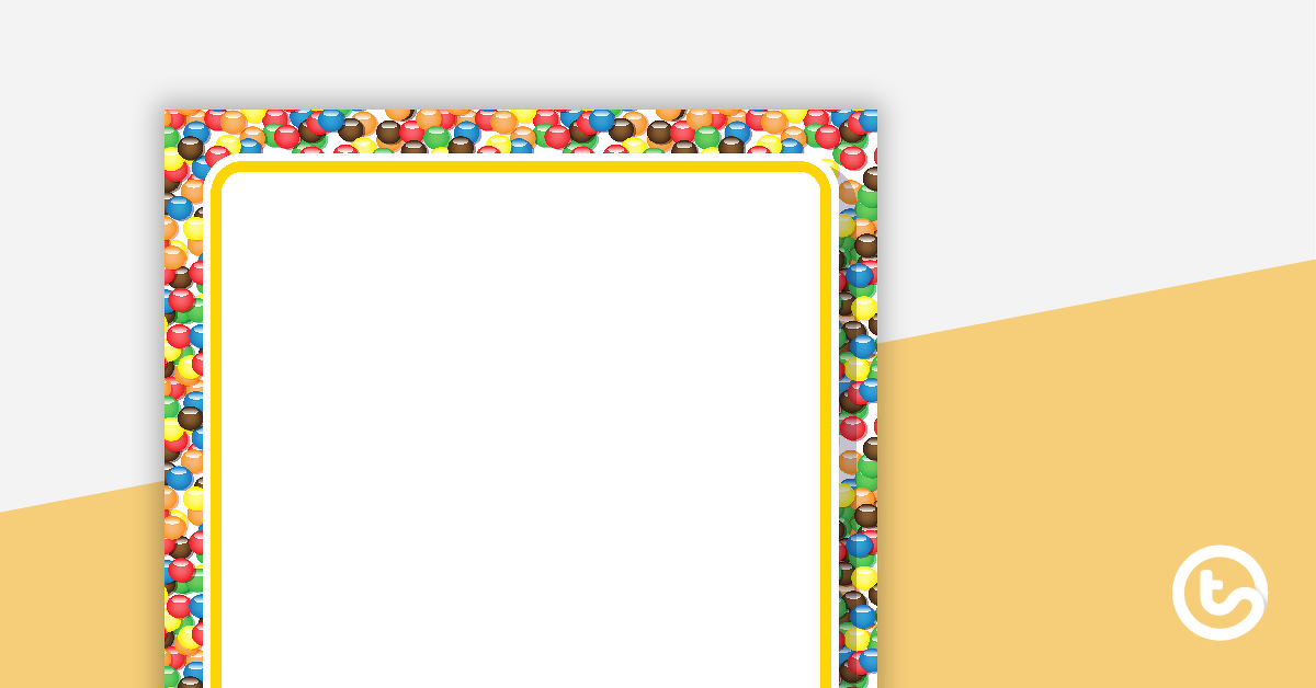 Preview image for Chocolate Buttons - Portrait Page Border - teaching resource