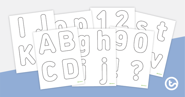 Preview image for Blank Letter and Number Cutouts - teaching resource