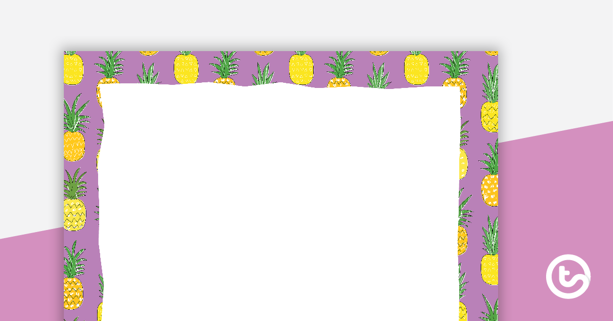 Preview image for Pineapples - Landscape Page Border - teaching resource